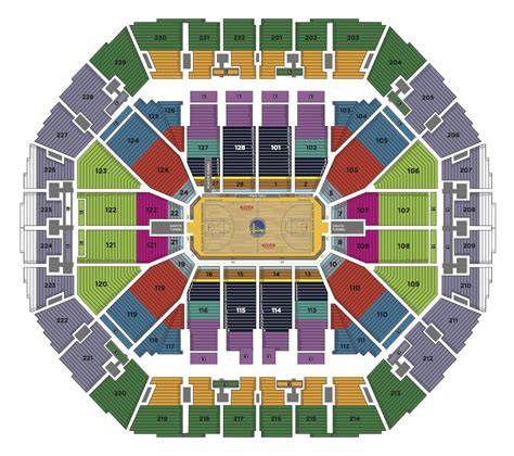golden state warriors stadium seating chart